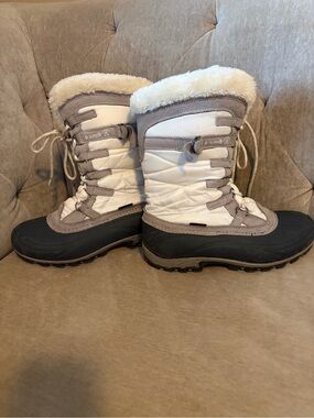 Kamik White, Gray & Black Women's Insulated Snow Boots